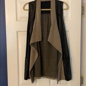 Leather and Knit Vest
